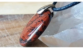 Obsidienne Acajou Galet pierre pendentif
