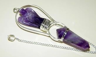 Améthyste pierre Ange Pendule