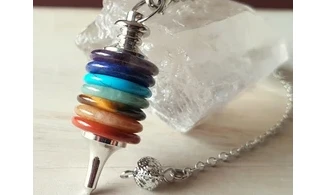 7 Chakras pendule Donuts pierres