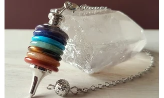 7 Chakras pendule Donuts pierres
