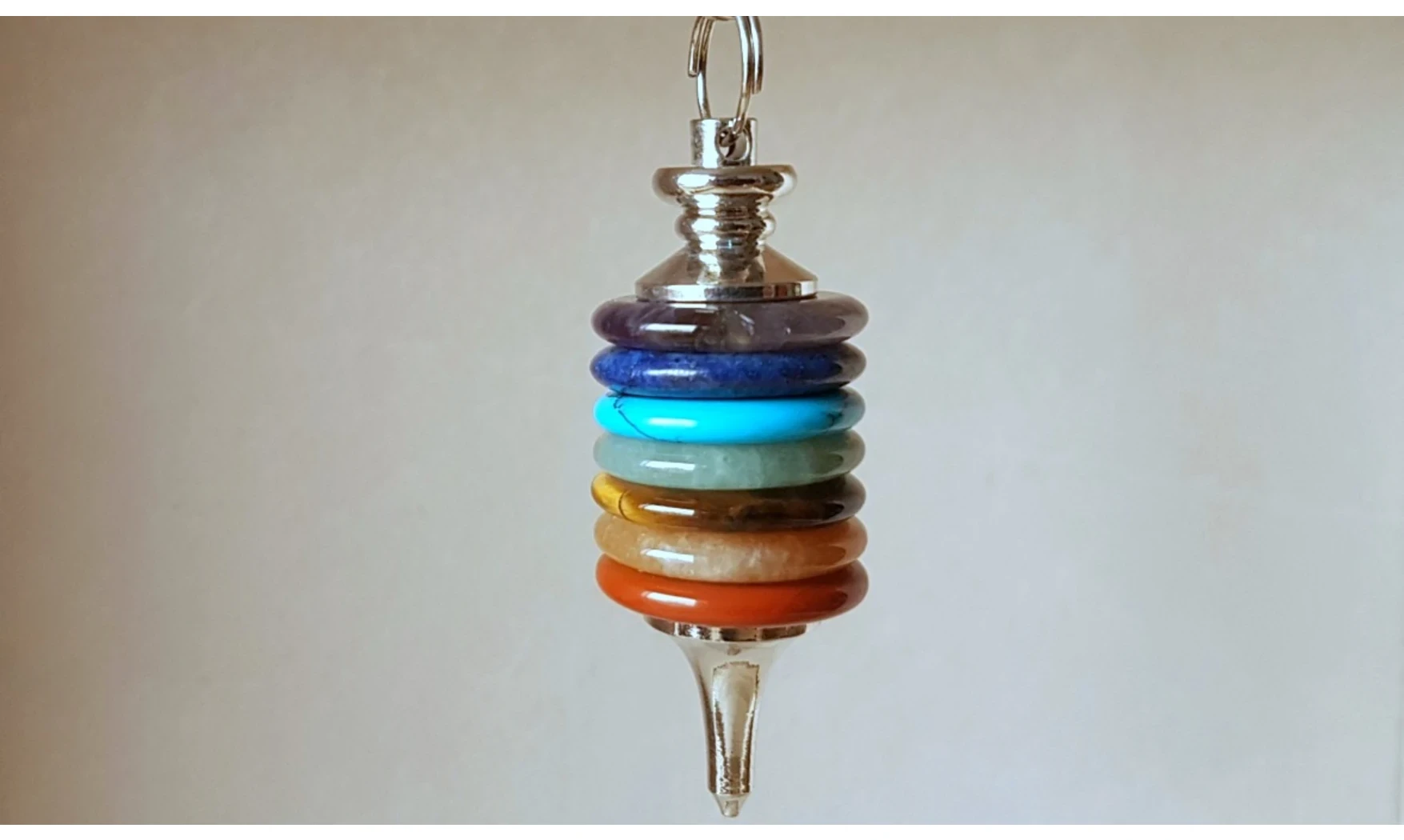 7 Chakras pendule Donuts pierres