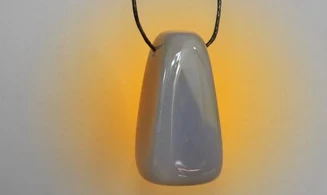 Agate stone drilled pendant