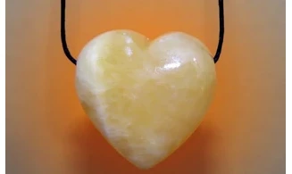Calcite Orange Coeur pierre pendentif