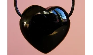 Onyx Coeur pierre pendentif