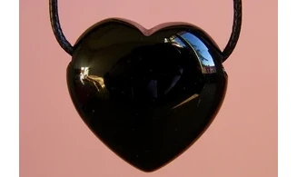Onyx Coeur pierre pendentif
