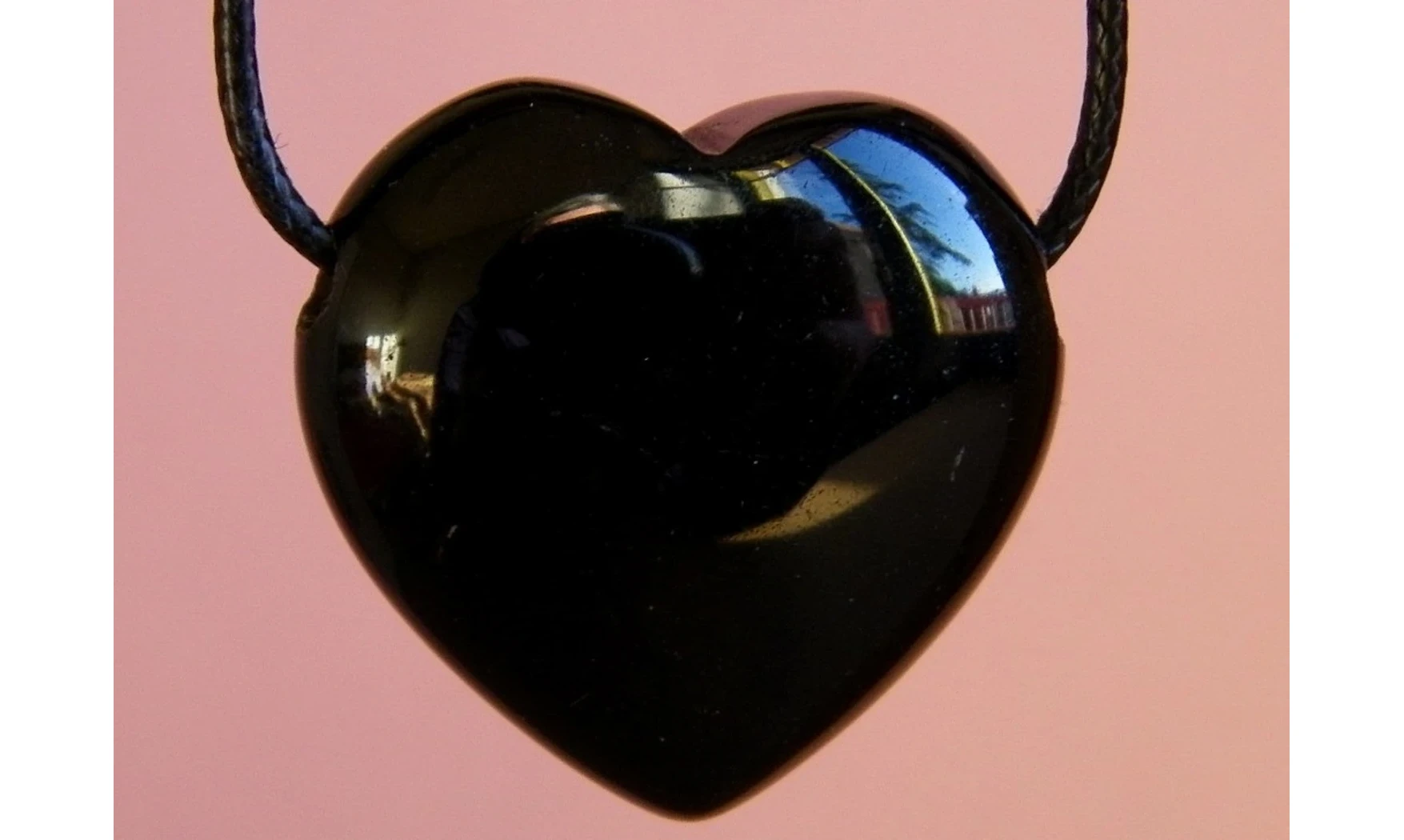 Onyx Coeur pierre pendentif