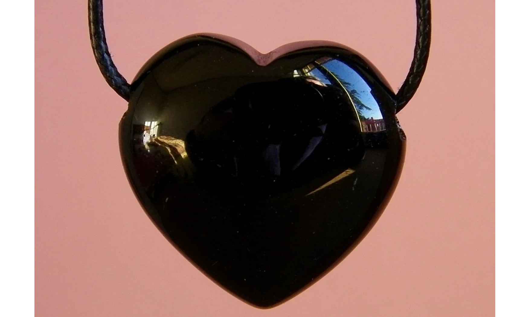 Onyx Coeur pierre pendentif