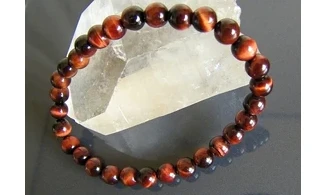 Red Tigereye Round beads bracelet