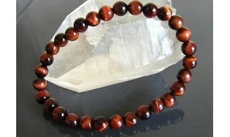 Red Tigereye Round beads bracelet
