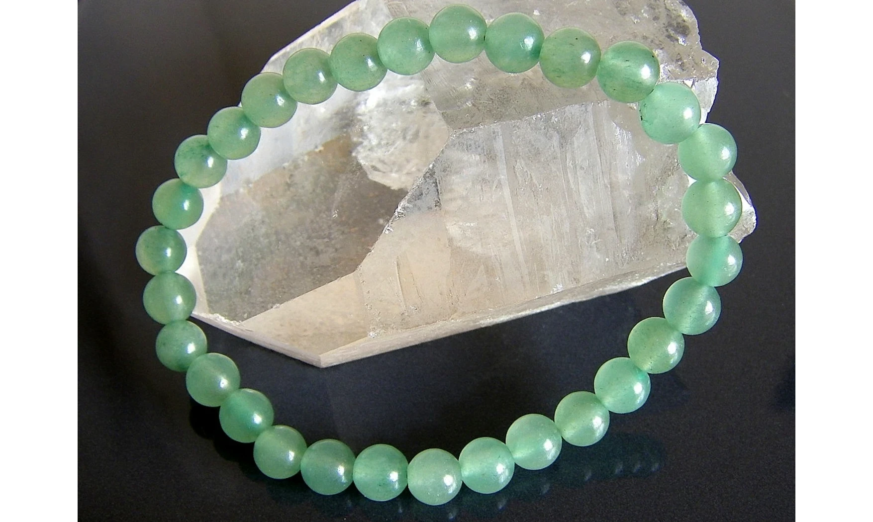 Aventurine verte pierres Boules bracelet