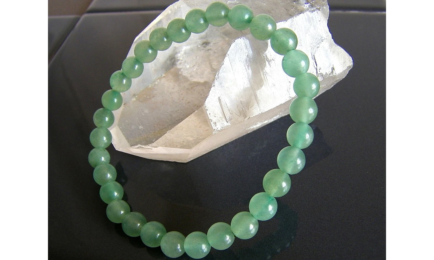 Green Aventurine Round beads bracelet