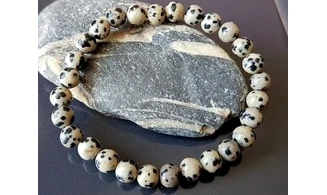 Dalmation Jasper Round beads bracelet