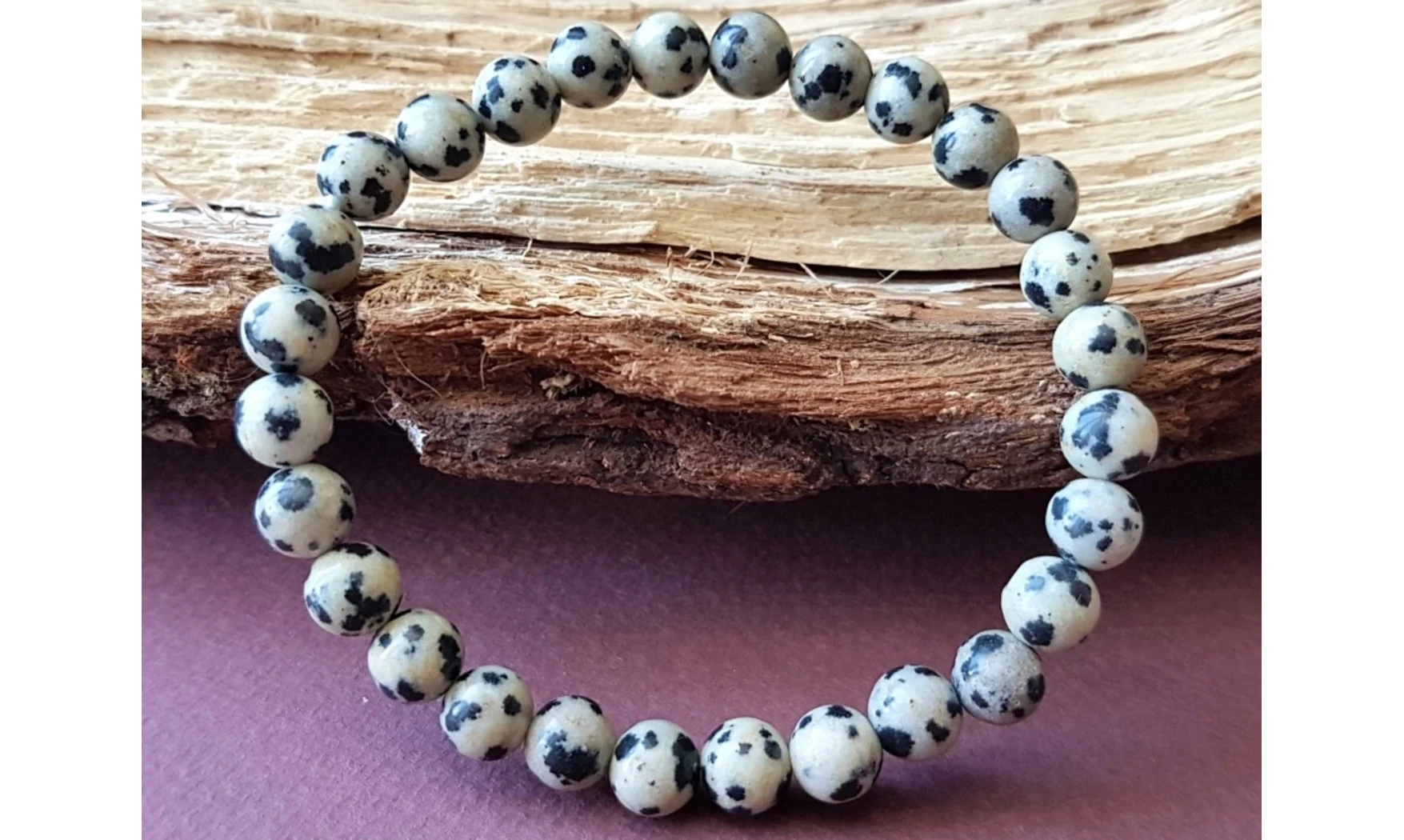 Dalmation Jasper Round beads bracelet