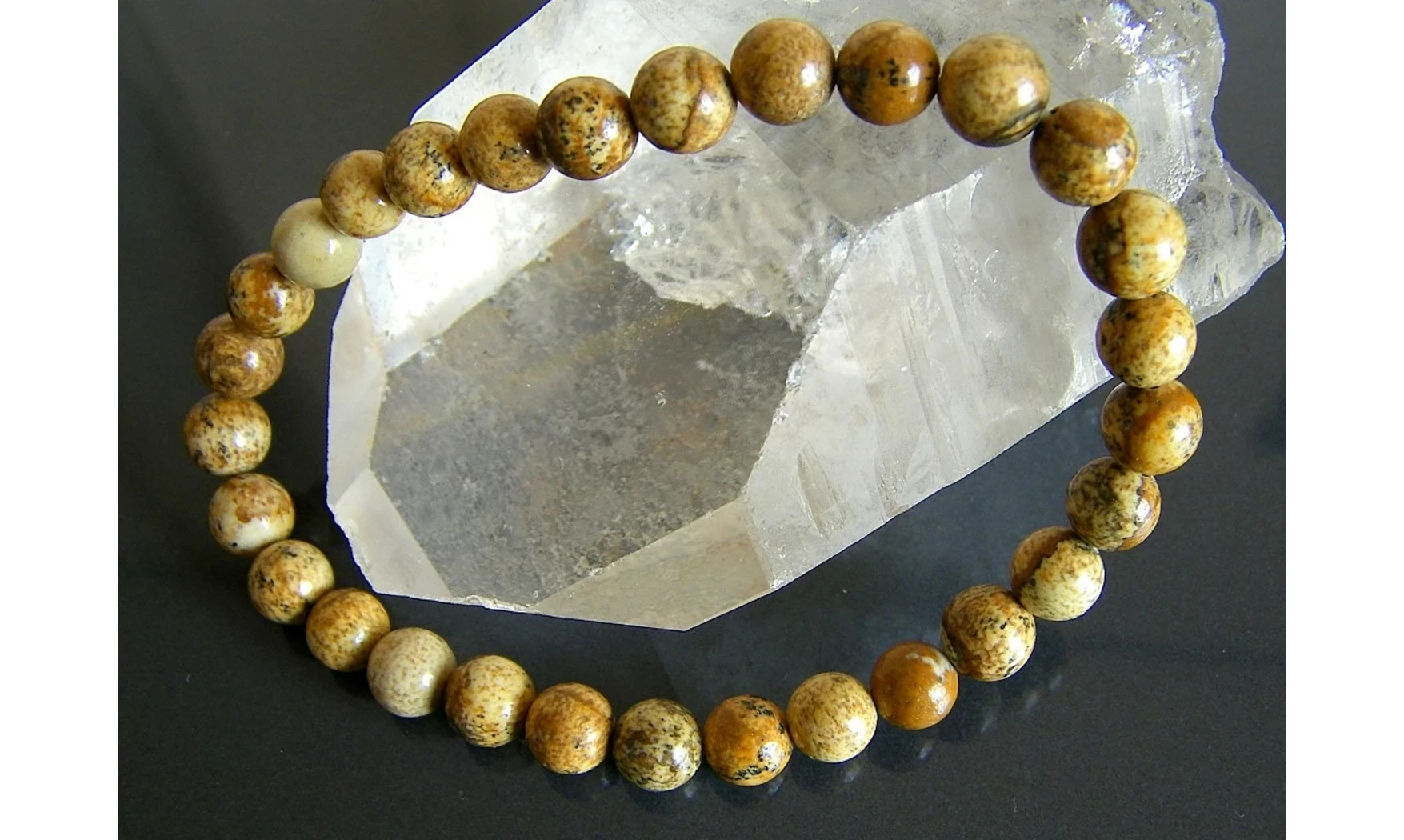 Jaspe Paysage pierres Boules bracelet