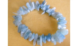 Aquamarine Chips longs Bracelet