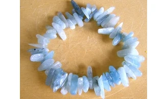 Aquamarine Chips longs Bracelet