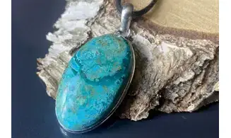 Chrysocolle pierre pendentif & Argent