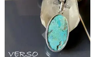 Chrysocolle pierre pendentif & Argent