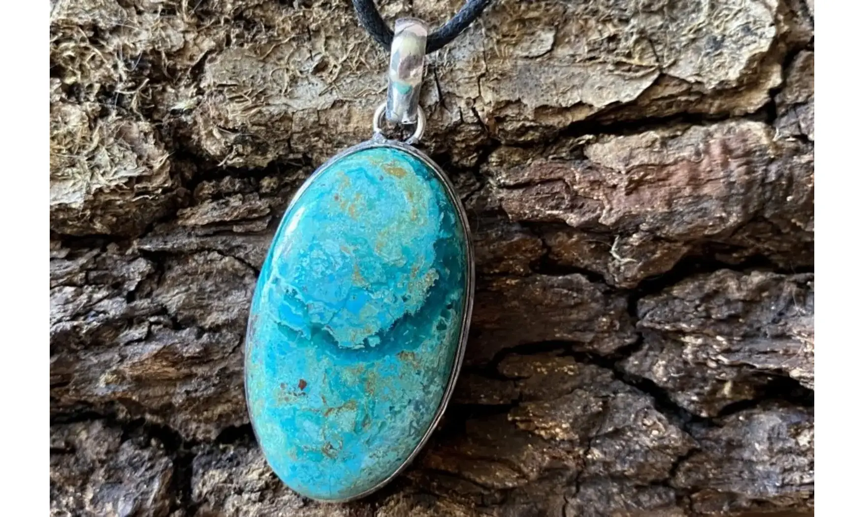 Chrysocolle pierre pendentif & Argent