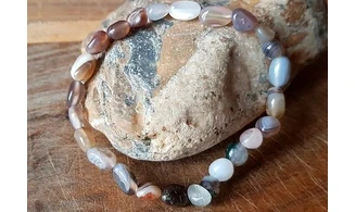 Agate de Botswana Bracelet Pépite pierre