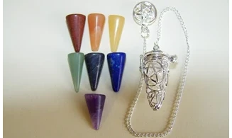 7 Chakras pierres Pentacle Pendule