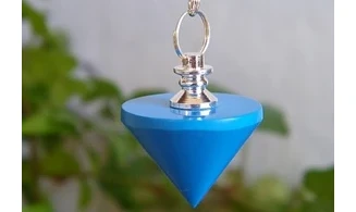 Howlite bleue pierre Toupie pendule