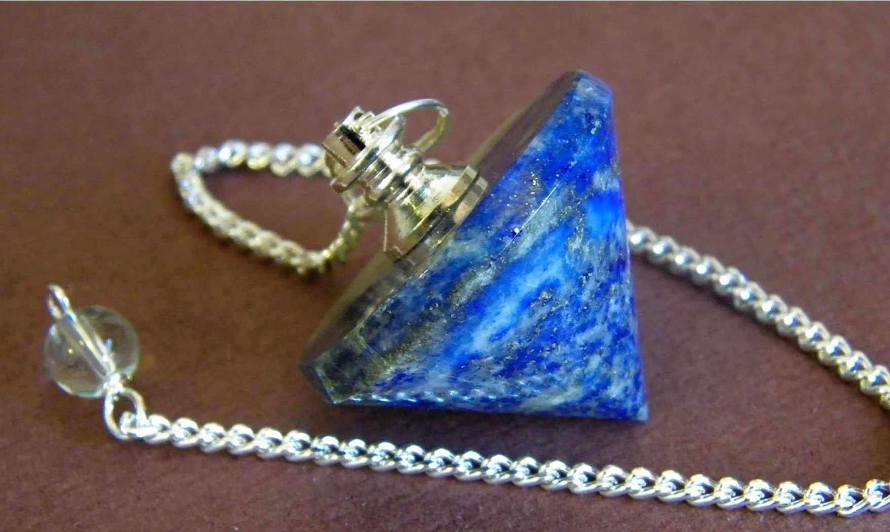 Lapis lazuli pierre Toupie pendule