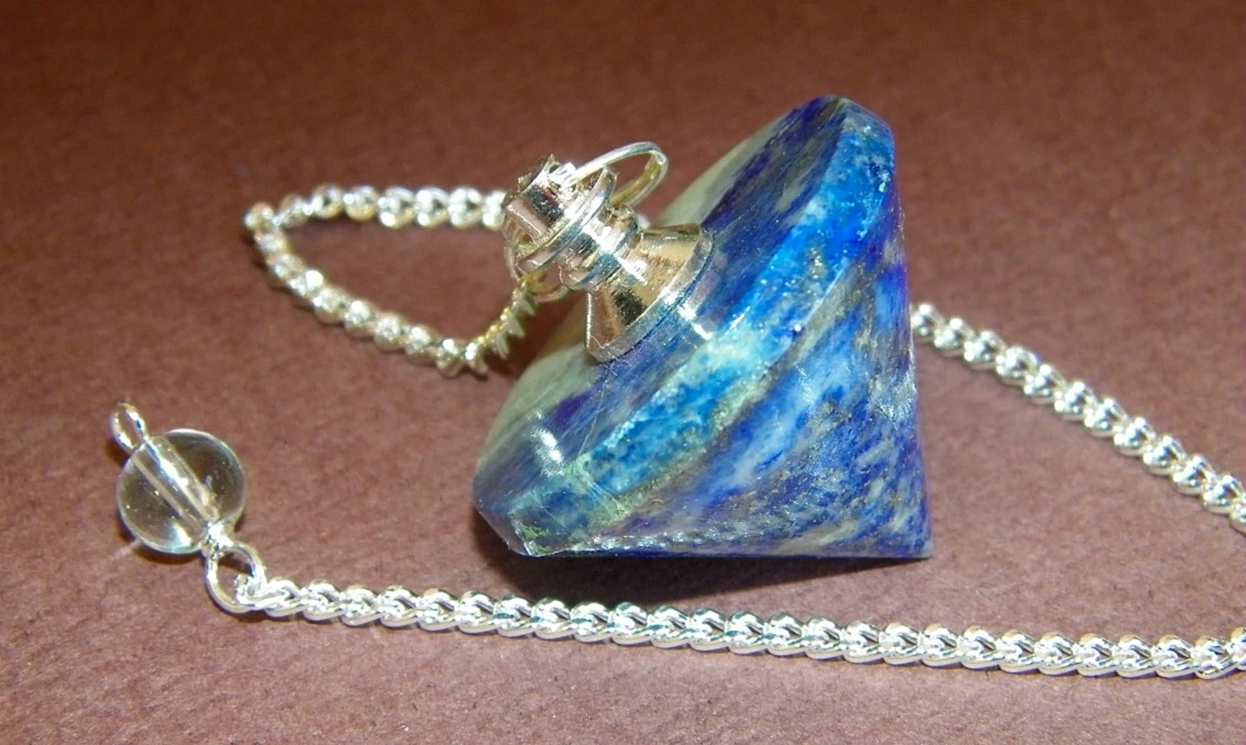 Lapis lazuli pierre Toupie pendule
