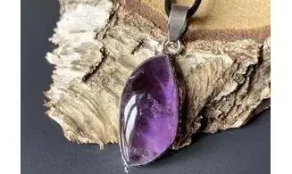 Amethyst & 925 Silver plated pendant