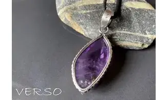 Améthyste pierre pendentif & Argent