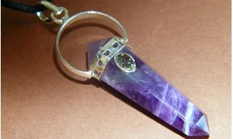 Améthyste pierre Pointe pendentif