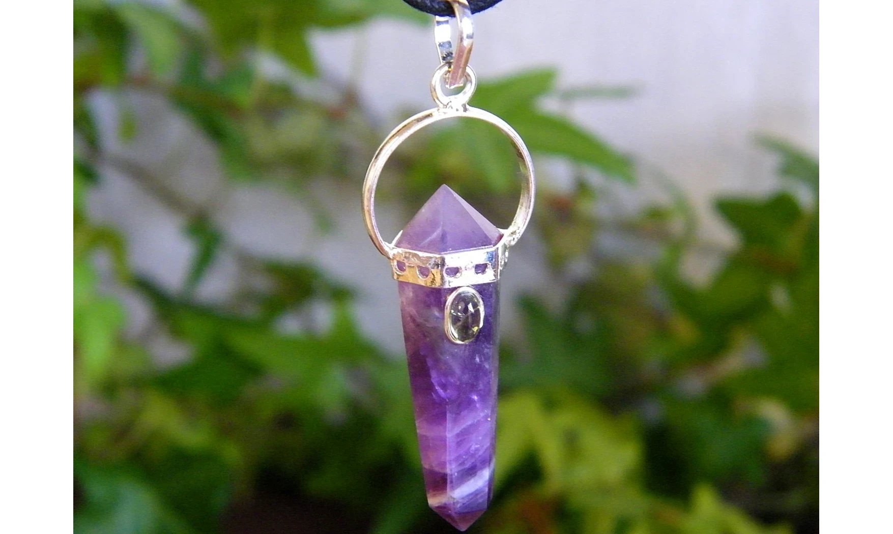 Améthyste pierre Pointe pendentif