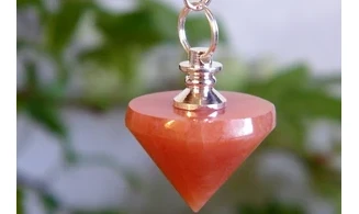 Orange Aventurine cone pendulum