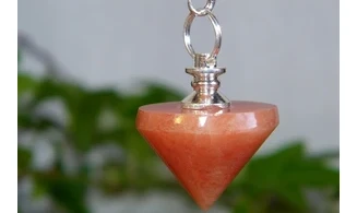 Orange Aventurine cone pendulum