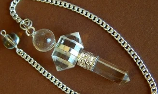 Cristal de roche Bi-Pointe Pendule