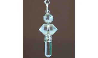 Cristal de roche Bi-Pointe Pendule