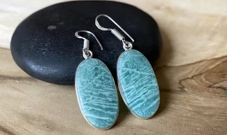 Amazonite 925 Silver plated Earring