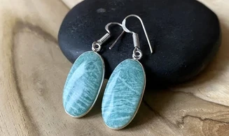 Amazonite pierre BO Argent