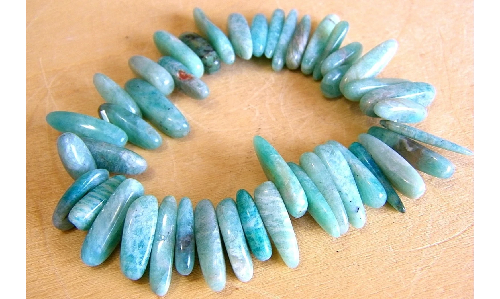 Amazonite bracelet Baroque Long