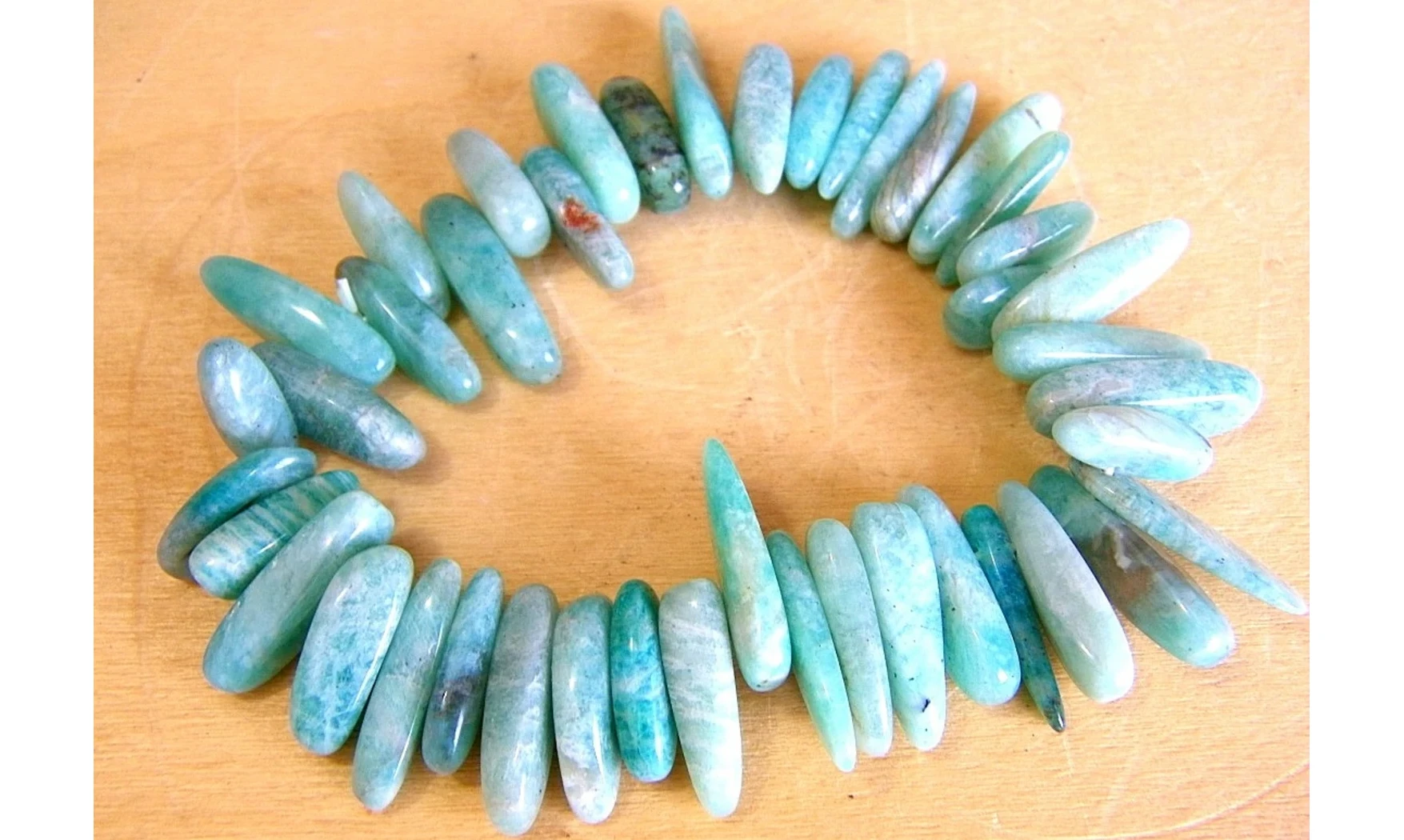 Amazonite bracelet Baroque Long