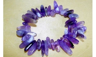 Amethyst Chips longs Bracelet