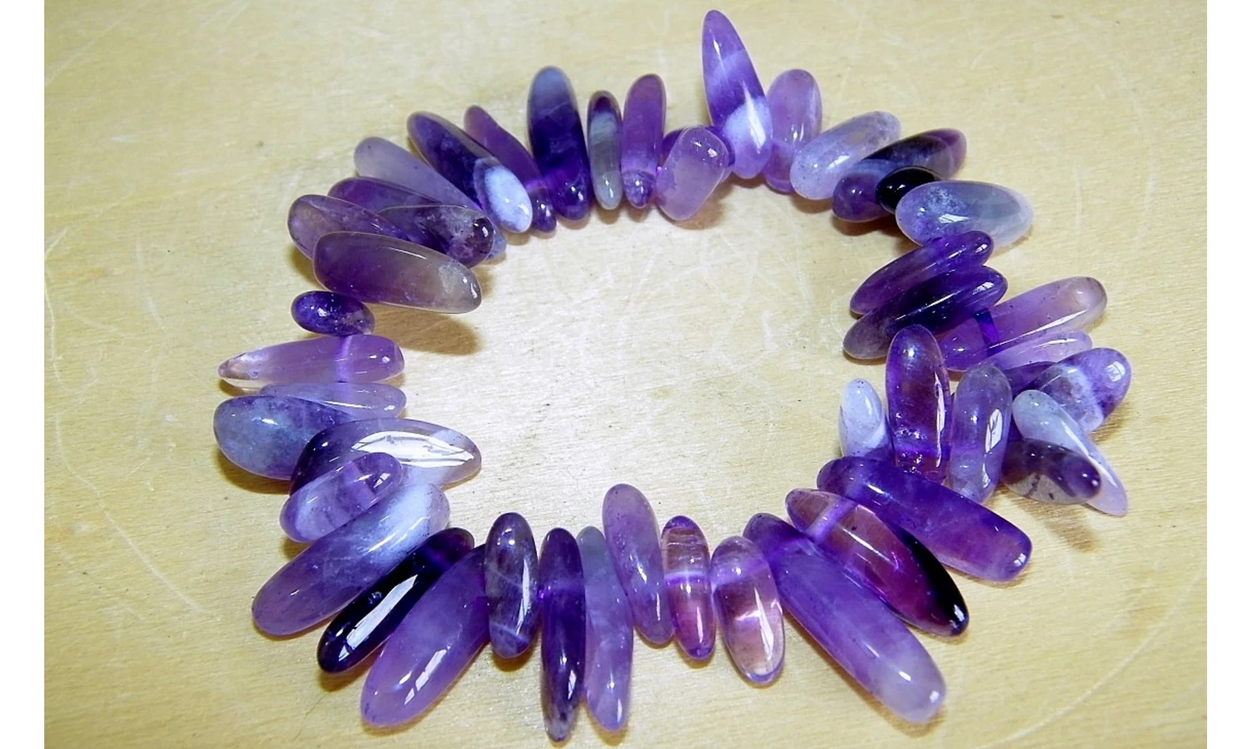 Améthyste bracelet Baroque Long