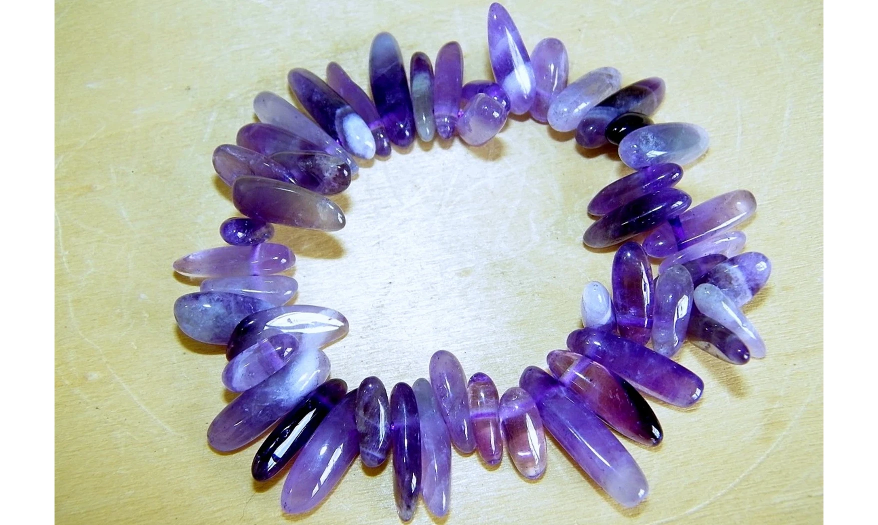 Améthyste bracelet Baroque Long