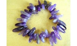 Amethyst Chips longs Bracelet