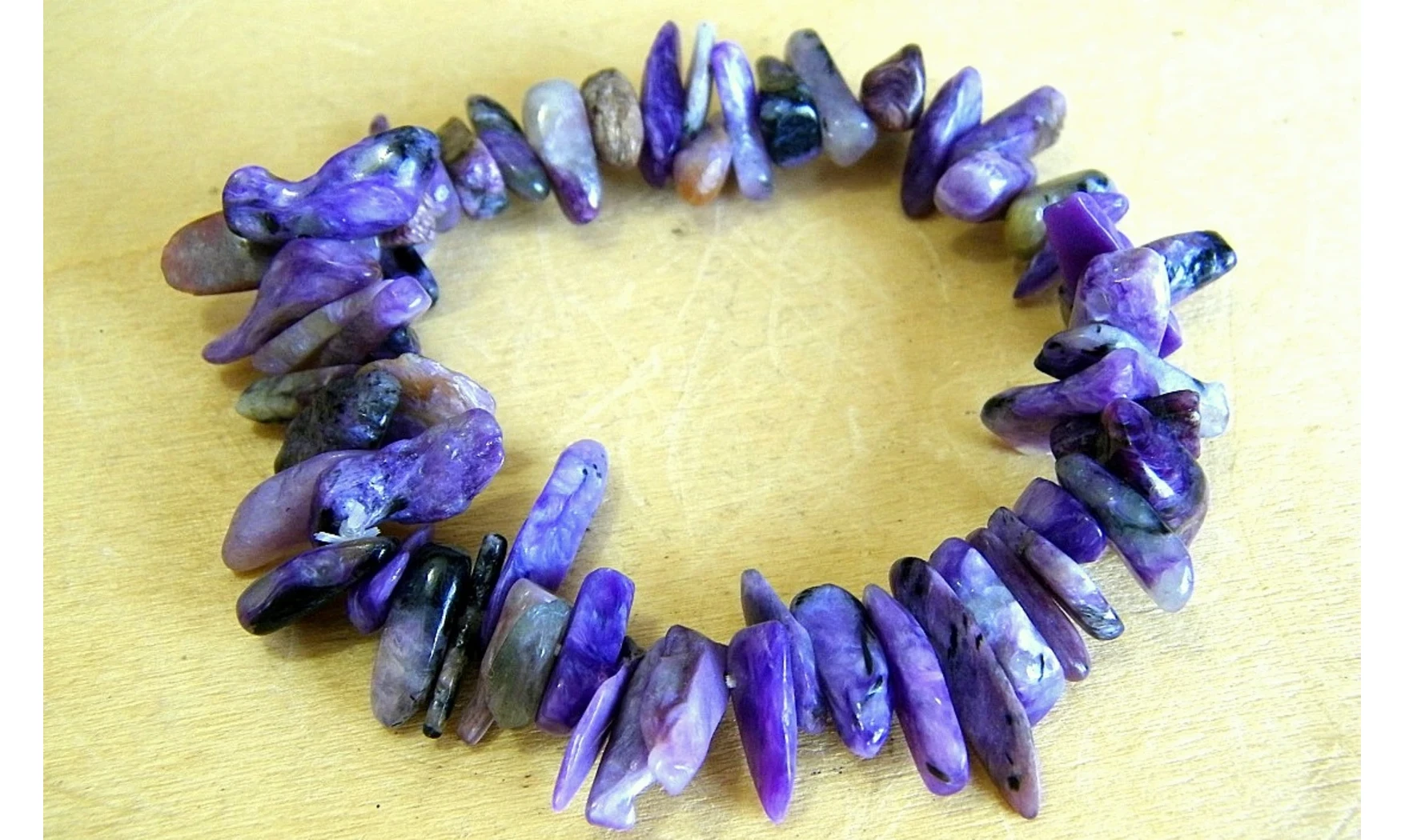 Charoite pierres bracelet Baroque Long