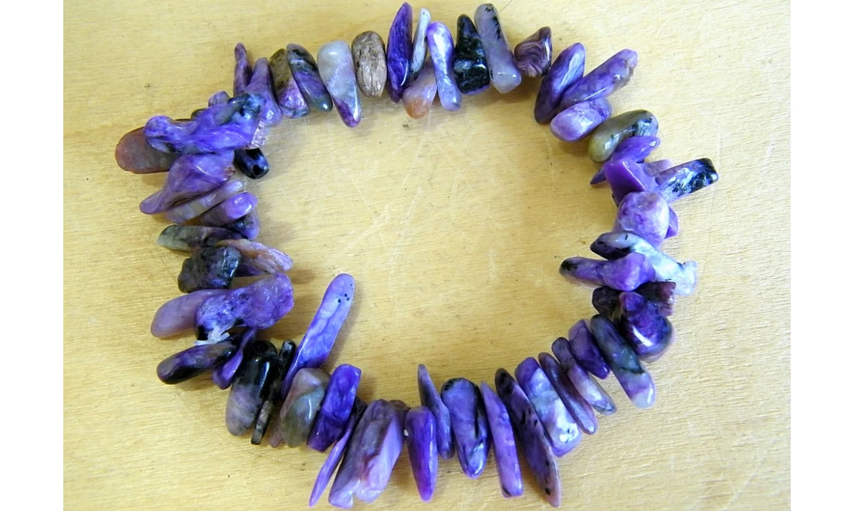 Charoite pierres bracelet Baroque Long