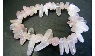 Rose Quartz Chips longs Bracelet