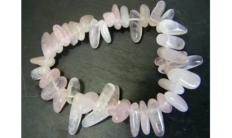 Rose Quartz Chips longs Bracelet
