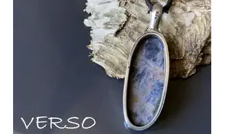 Sodalite pierre pendentif & Argent