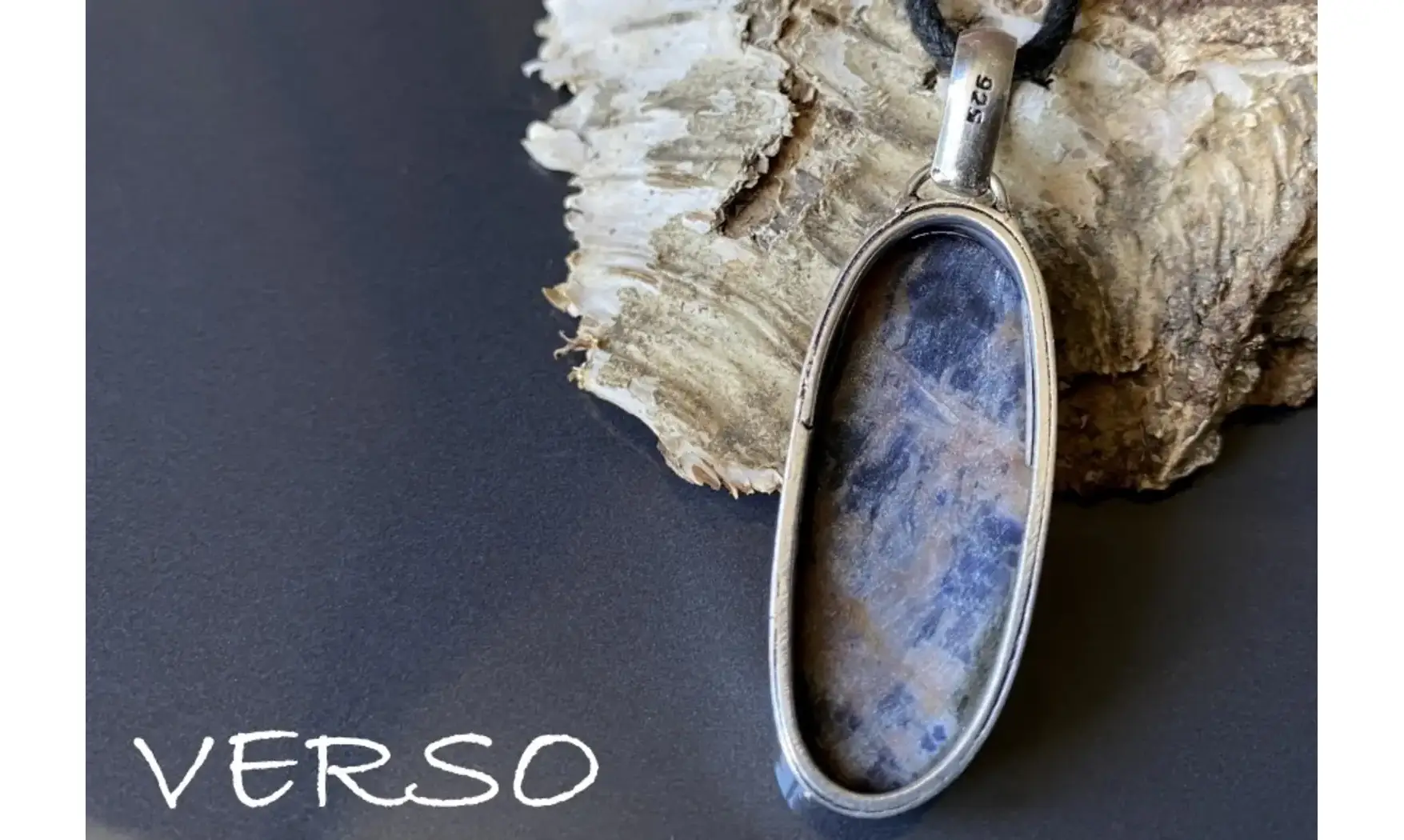 Sodalite pierre pendentif & Argent